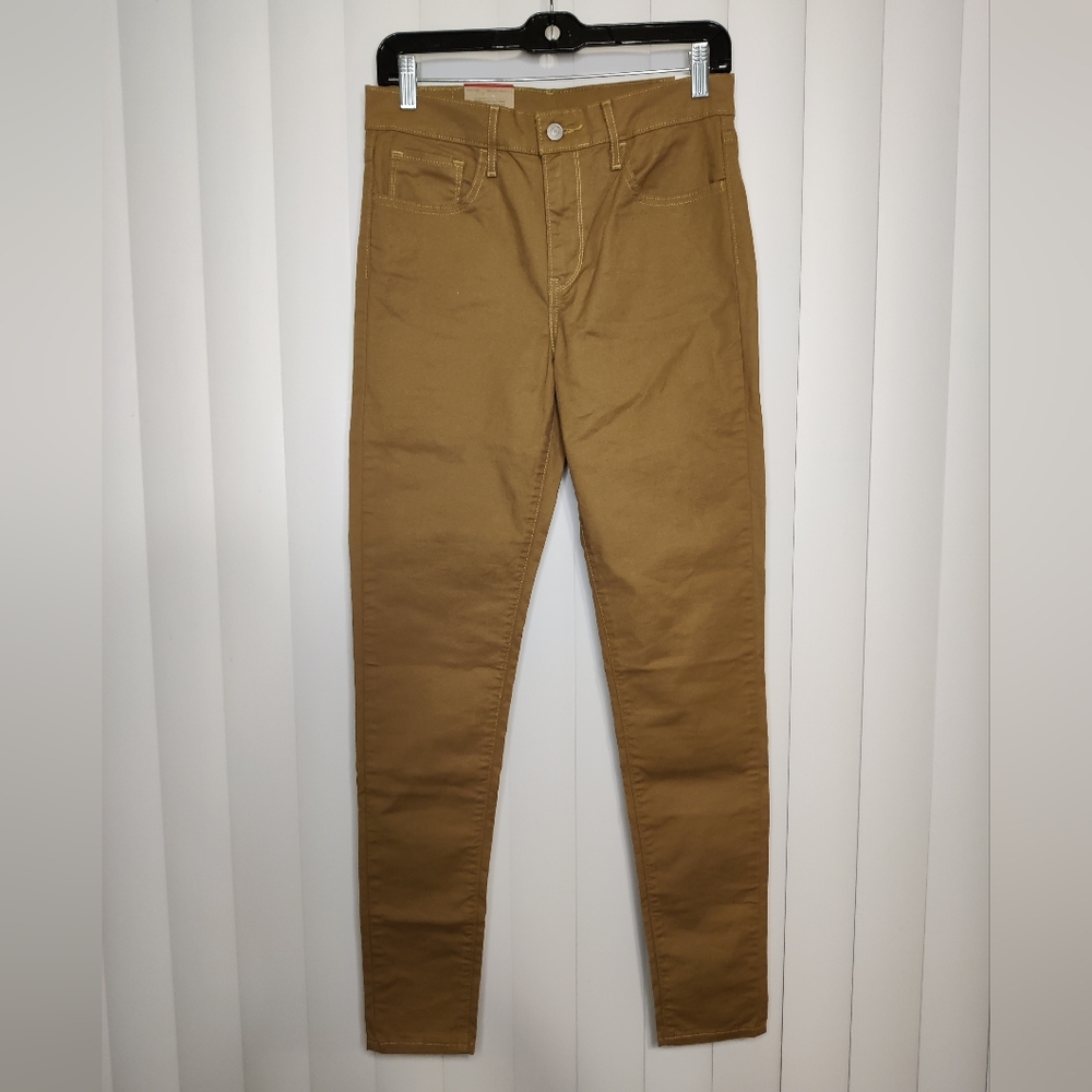 NWT Levi's khaki high rise super skinny jeans